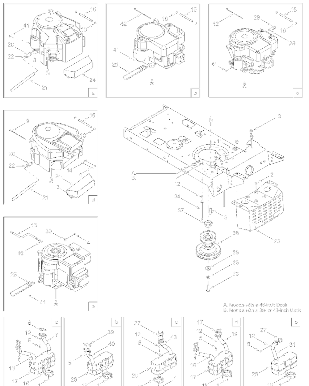 Engine Accessories Diagram and Parts List for 13AD685G700 2004 Yard Machines Lawn Tractor